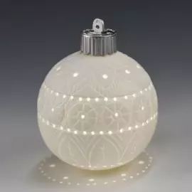 Набор фарфоровых светящихся елочных шаров "White Christmas" 3шт